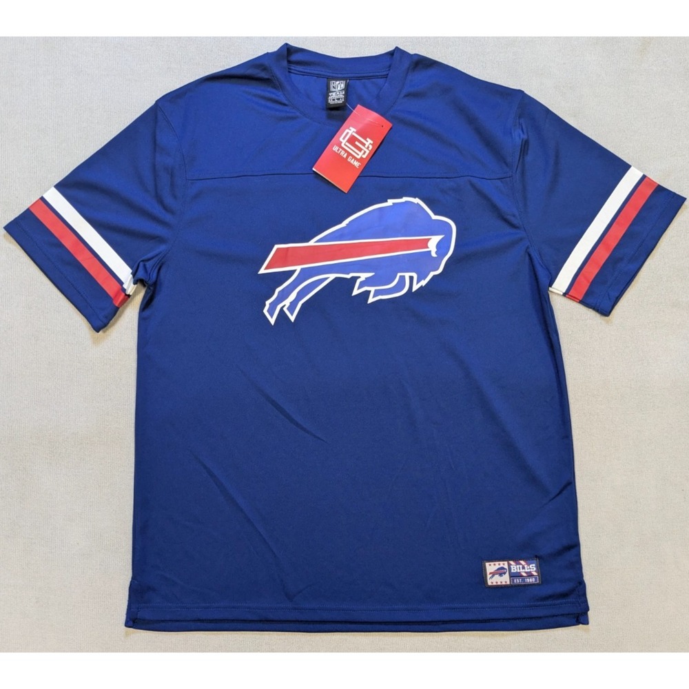 Buffalo Bills Jersey Shirt Mens Large Blue Ultra Game NFL New Football Training